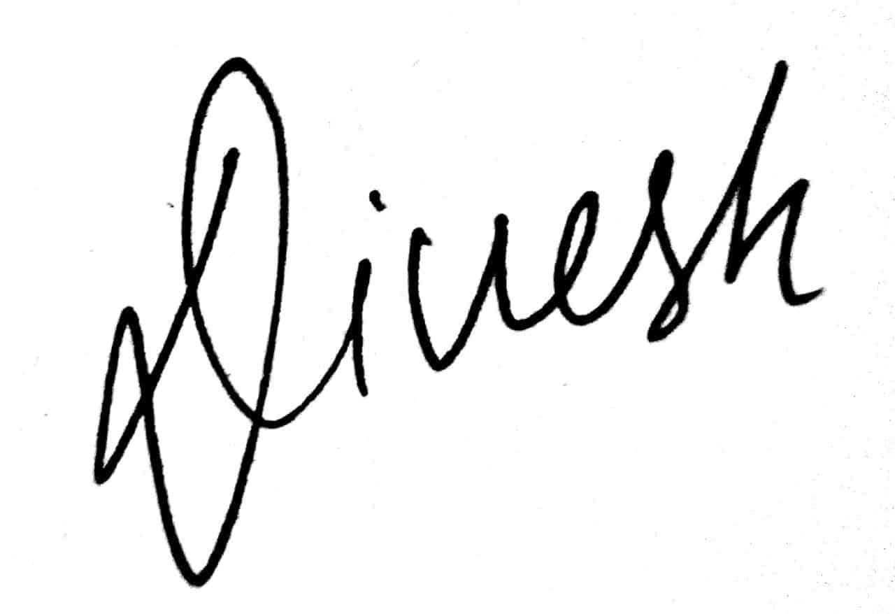 Signature Divesh Signature for Website